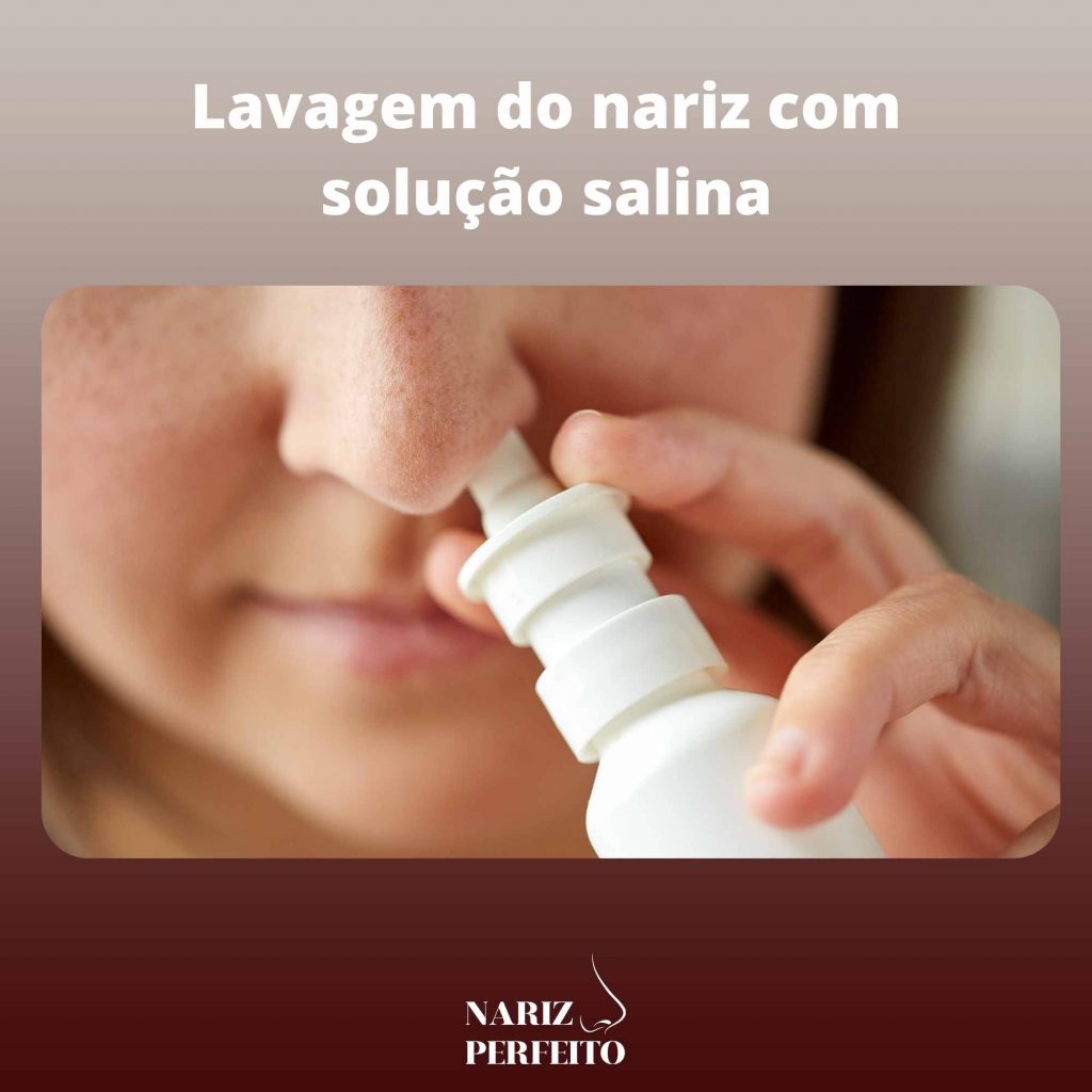 Lavagem do nariz com solução salina