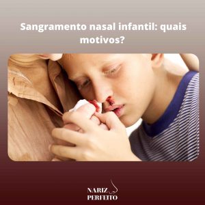 Sangramento nasal infantil: quais motivos? 