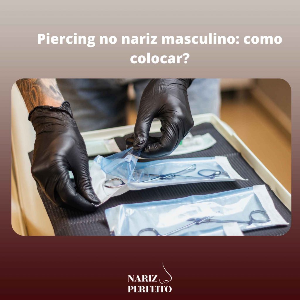 Piercing no nariz masculino